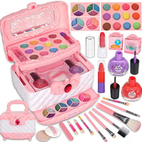 HKM-303443 Kids Pink Makeup Kit - Fun Pretend Play Set for Girls Aged 2 to 13 Years