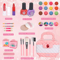HKM-303443 Kids Pink Makeup Kit - Fun Pretend Play Set for Girls Aged 2 to 13 Years
