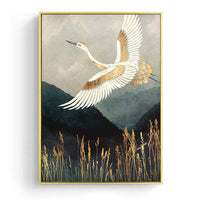 HKM-303443 Moonlight On The Sea Japanese Canvas Poster – Frameless Artwork for Stylish Home Decor
