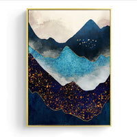 HKM-303443 Moonlight On The Sea Japanese Canvas Poster – Frameless Artwork for Stylish Home Decor