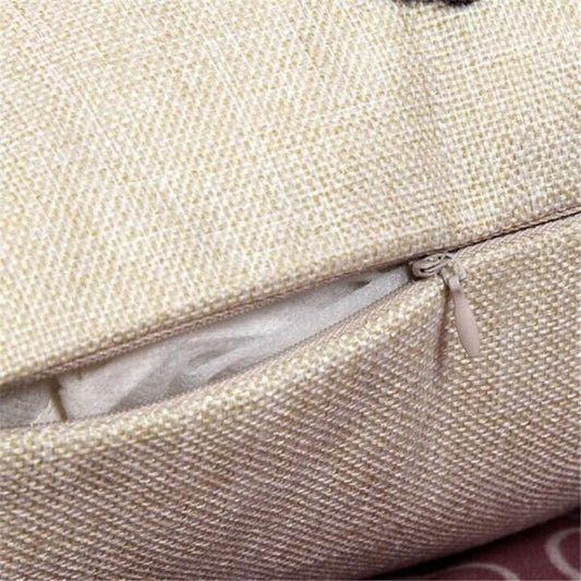 KTX-303443 Ostrich Animal Pattern Cushion Cover - 45x45cm Cotton Decorative Pillowcase with Invisible Zipper