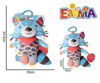 HKM-303571 Soft Plush Elephant Rattle and Teething Toy for Babies 0-24 Months