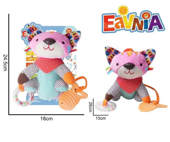 Soft Plush Elephant Rattle and Teething Toy for Babies 0-24 Months