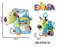 HKM-303571 Soft Plush Elephant Rattle and Teething Toy for Babies 0-24 Months