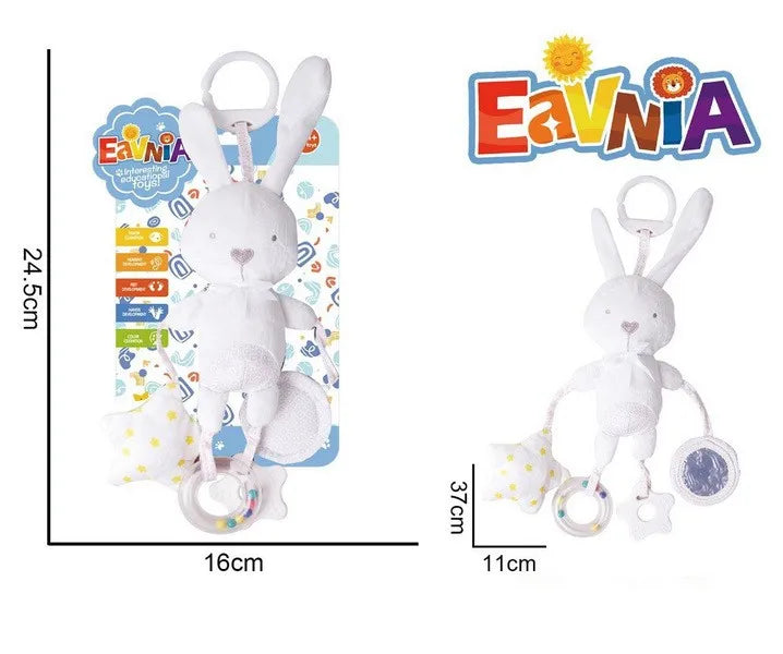 Soft Plush Elephant Rattle and Teething Toy for Babies 0-24 Months