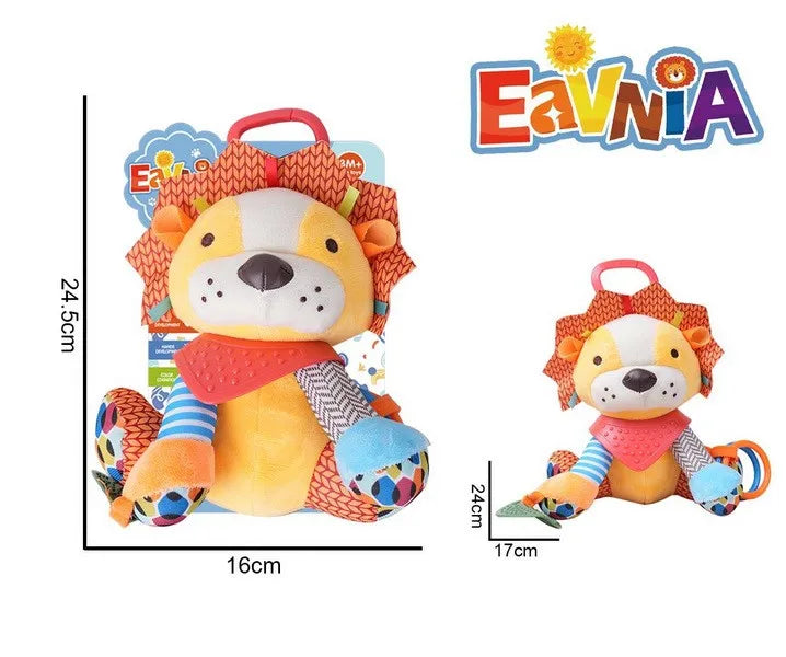 Soft Plush Elephant Rattle and Teething Toy for Babies 0-24 Months