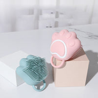HKM-303699 Easy Pet Cleaning Bath Brush - Blue ABS and Silicone, Compact Design for Effective Grooming and Bathing