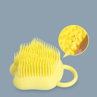 HKM-303699 Easy Pet Cleaning Bath Brush - Blue ABS and Silicone, Compact Design for Effective Grooming and Bathing