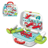 HKM-303763 2 in 1 Kids Pretend Play Shoulder Bags Toy Set with Medical and Kitchen Tools