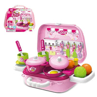 HKM-303763 2 in 1 Kids Pretend Play Shoulder Bags Toy Set with Medical and Kitchen Tools