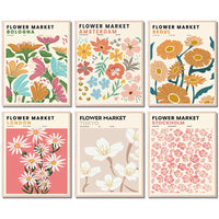 HKM-303763 Frameless Canvas Painting - Simple Plant Floral Wall Art Decor