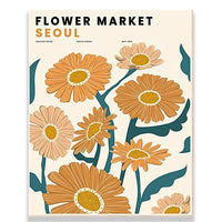 HKM-303763 Frameless Canvas Painting - Simple Plant Floral Wall Art Decor
