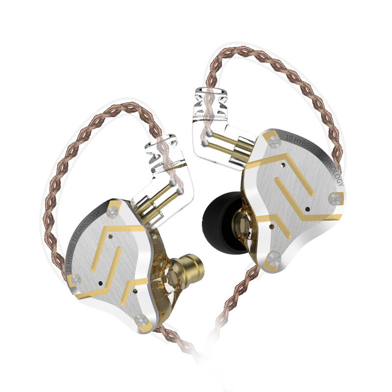 HKM-303827 In-Ear Metal Earphones with Gold-Plated 3.5mm Connector, 24Ω Impedance, 111dB Sensitivity, and 7-40000Hz Frequency Range