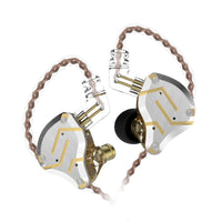 HKM-303827 In-Ear Metal Earphones with Gold-Plated 3.5mm Connector, 24Ω Impedance, 111dB Sensitivity, and 7-40000Hz Frequency Range