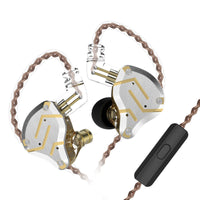 HKM-303827 In-Ear Metal Earphones with Gold-Plated 3.5mm Connector, 24Ω Impedance, 111dB Sensitivity, and 7-40000Hz Frequency Range