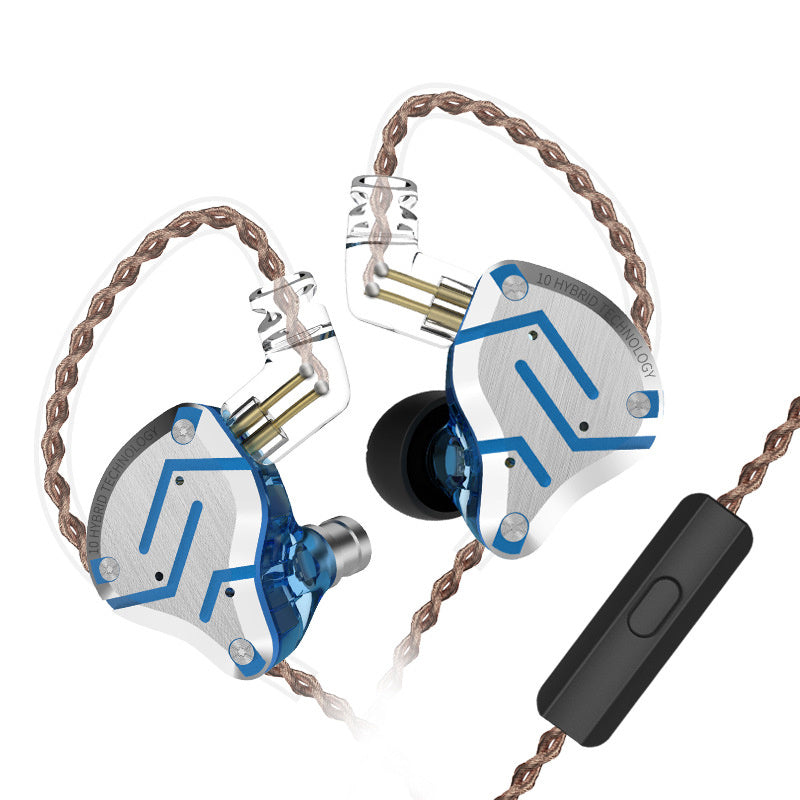 HKM-303827 In-Ear Metal Earphones with Gold-Plated 3.5mm Connector, 24Ω Impedance, 111dB Sensitivity, and 7-40000Hz Frequency Range