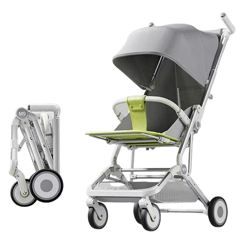 KTX-303955 Lightweight Folding Travel Baby Stroller with Detachable Canopy and Breathable Backrest