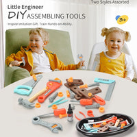 HKM-304019 Educational DIY Tool Box Set for Kids – 17-Piece Pretend Play Mechanic Toys, Ages 3+