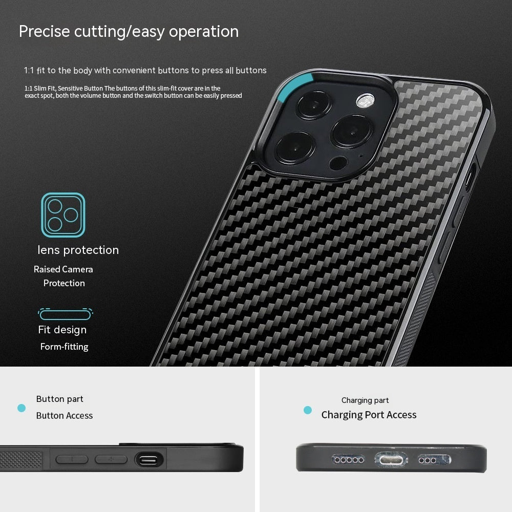 HKM-304019 Magnetic Carbon Fiber iPhone Case with Trendy Styles and Options