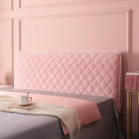 HKM-304083 Flannel Bed Headboard Cover - Soft, Dust-Proof Curved Backrest Protector in Luxury Plaid Style