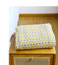 HKM-304147 Houndstooth Pattern Acrylic Woolen Blanket - Modern Geometric Design, Multiple Colors Available