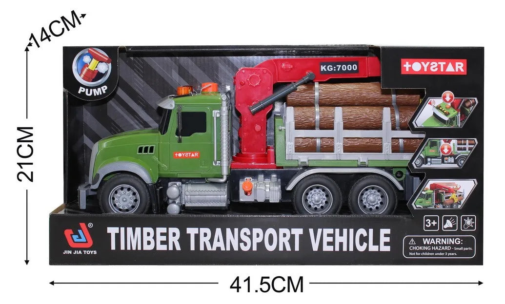 HKM-304723 1:12 Scale Plastic Pull Back Fire Truck Toy for Kids Ages 2 and Up