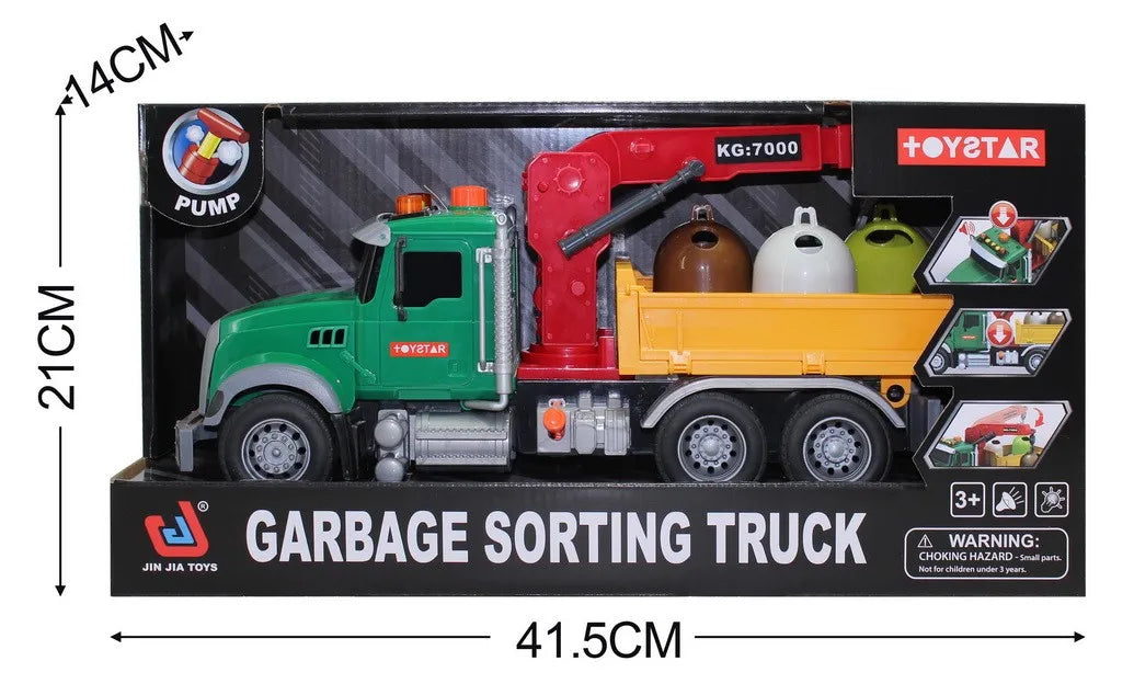 HKM-304723 1:12 Scale Plastic Pull Back Fire Truck Toy for Kids Ages 2 and Up