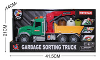 HKM-304723 1:12 Scale Plastic Pull Back Fire Truck Toy for Kids Ages 2 and Up