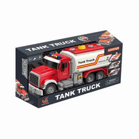 HKM-304723 1:12 Scale Plastic Pull Back Fire Truck Toy for Kids Ages 2 and Up