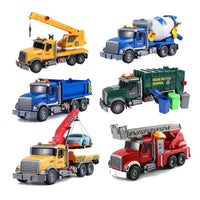 HKM-304723 1:12 Scale Plastic Pull Back Fire Truck Toy for Kids Ages 2 and Up