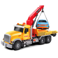 HKM-304723 1:12 Scale Plastic Pull Back Fire Truck Toy for Kids Ages 2 and Up