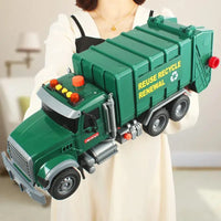 HKM-304723 1:12 Scale Plastic Pull Back Fire Truck Toy for Kids Ages 2 and Up
