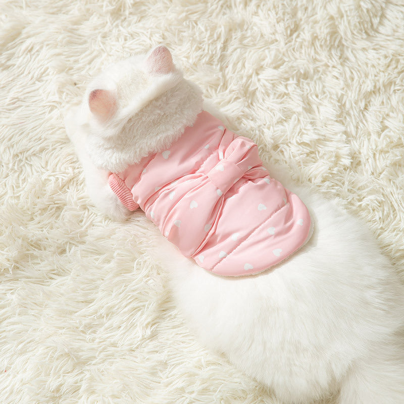 HKM-304723 Cozy Thickened Vest for Kittens - Available in Purple, Orange, and Pink