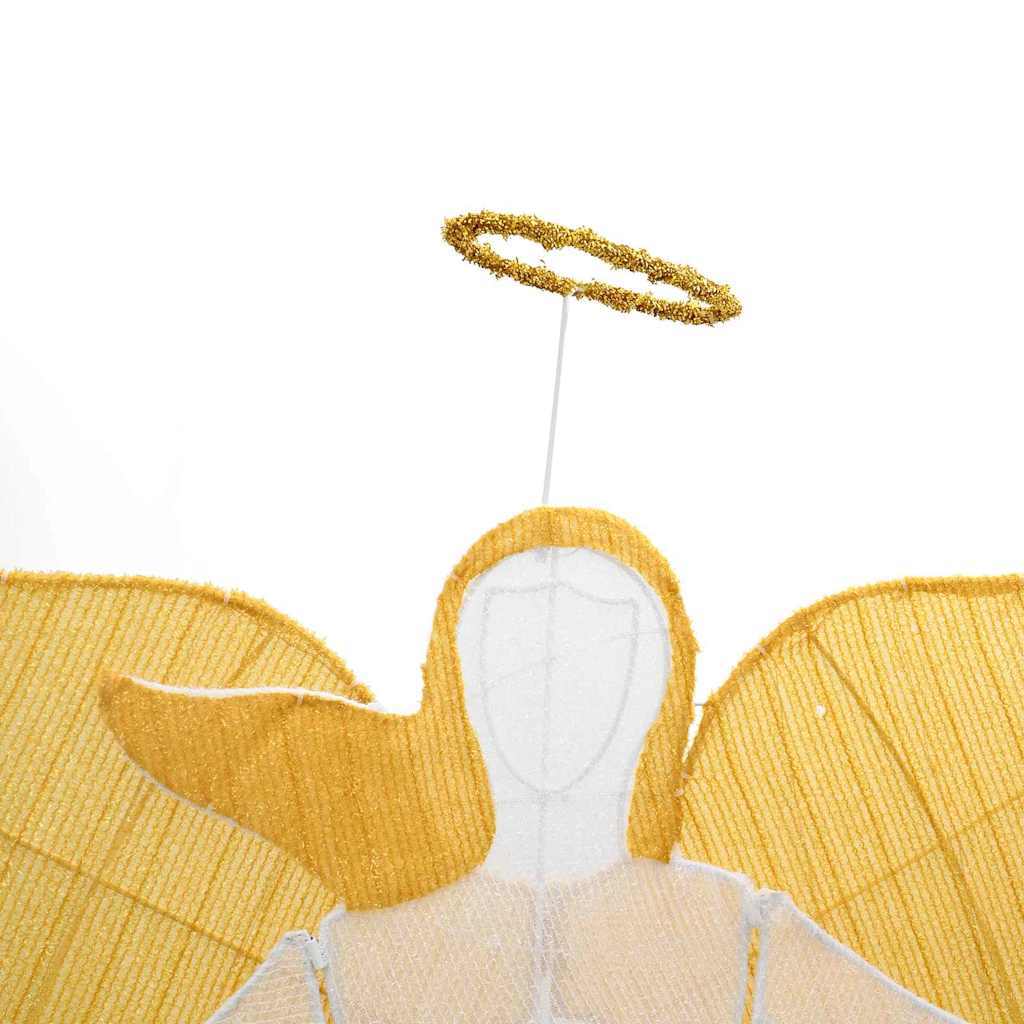 HKM-304723 Illuminated Angel Decoration with Warm White LED Lights, 116 x 29 x 158.5 cm, USB Powered, Indoor/Outdoor Use