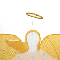 HKM-304723 Illuminated Angel Decoration with Warm White LED Lights, 116 x 29 x 158.5 cm, USB Powered, Indoor/Outdoor Use