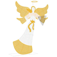 HKM-304723 Illuminated Angel Decoration with Warm White LED Lights, 116 x 29 x 158.5 cm, USB Powered, Indoor/Outdoor Use