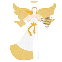 HKM-304723 Illuminated Angel Decoration with Warm White LED Lights, 116 x 29 x 158.5 cm, USB Powered, Indoor/Outdoor Use