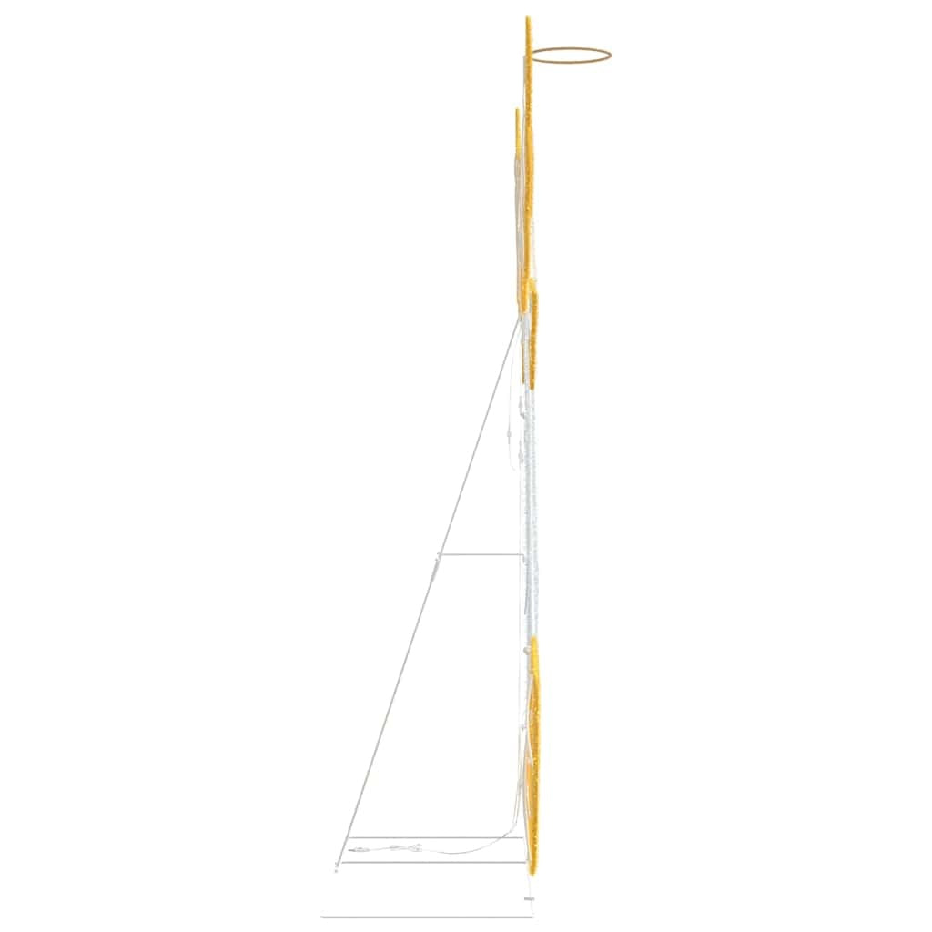 HKM-304723 Illuminated Angel Decoration with Warm White LED Lights, 116 x 29 x 158.5 cm, USB Powered, Indoor/Outdoor Use