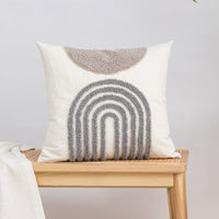 HKM-304979 Velvet Cushion Covers in Center Rhombus and Loop Designs - Modern Simple Style, Various Colors Available, 45x45cm and 30x50cm