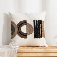 HKM-304979 Velvet Cushion Covers in Center Rhombus and Loop Designs - Modern Simple Style, Various Colors Available, 45x45cm and 30x50cm