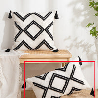 HKM-304979 Velvet Cushion Covers in Center Rhombus and Loop Designs - Modern Simple Style, Various Colors Available, 45x45cm and 30x50cm
