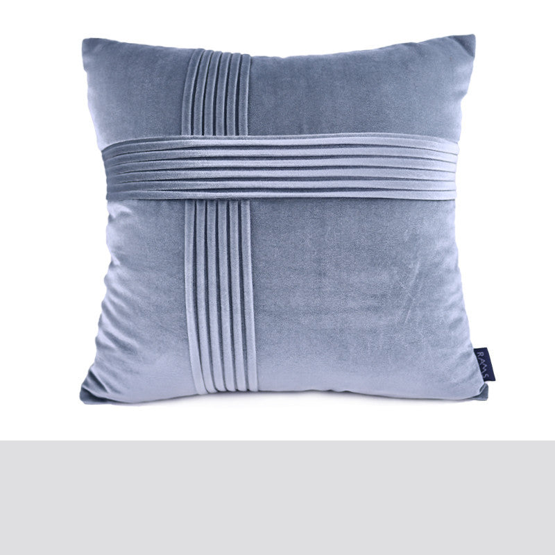 HKM-305043 Luxury Plush Geometric Pattern Waist Bag with Backrest Pillow Cover - 50x50cm