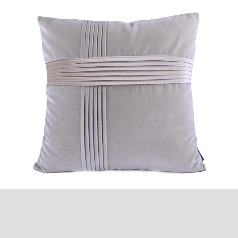 HKM-305043 Luxury Plush Geometric Pattern Waist Bag with Backrest Pillow Cover - 50x50cm