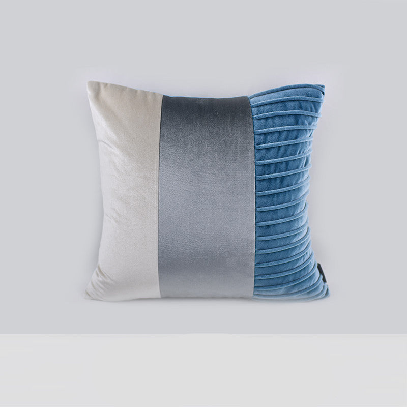 HKM-305043 Luxury Plush Geometric Pattern Waist Bag with Backrest Pillow Cover - 50x50cm
