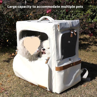 HKM-305107 Travel-Friendly Portable Cat Carrier Bag with Transparent Window - Multiple Colors Available