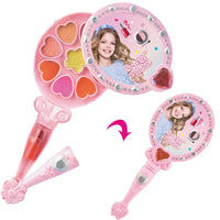 HKM-305171 Children's Makeup Set with Lip Gloss, Fairy Gold Mirror, and Eye Shadow for Creative Play
