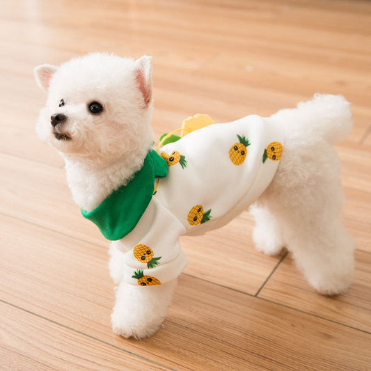 HKM-305171 Pineapple Backpack Sweater for Dogs - Cute & Breathable Milk Silk Design