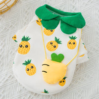 HKM-305171 Pineapple Backpack Sweater for Dogs - Cute & Breathable Milk Silk Design