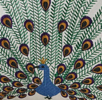 HKM-305299 Cartoon Peacock Pattern Cotton Cushion Pillow - 45x45 cm