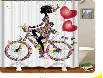 KTX-305619 African Girl Digital Print Shower Curtain - Vibrant Art for Your Bathroom Decor